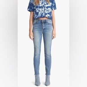 MOTHER Denim The Fly Cut Stunner Ankle Fray Jeans Night Sz 27 – Brand New